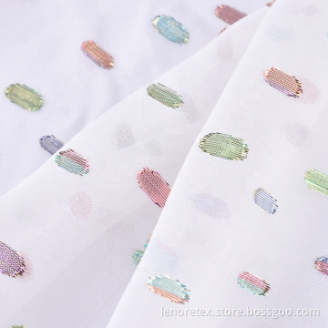 100DMetallic Woven Jacquard Clipped Viscose Georgette Fabric